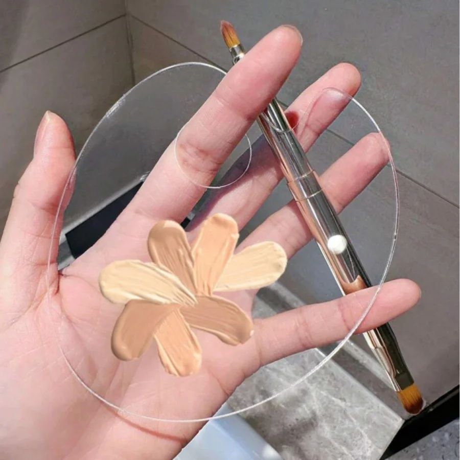 Clear Acrylic Makeup Mixing Palette Portable Multifunction Cosmetic Foundation Art Blending Palette for Eyeshadow Lipstick Nail