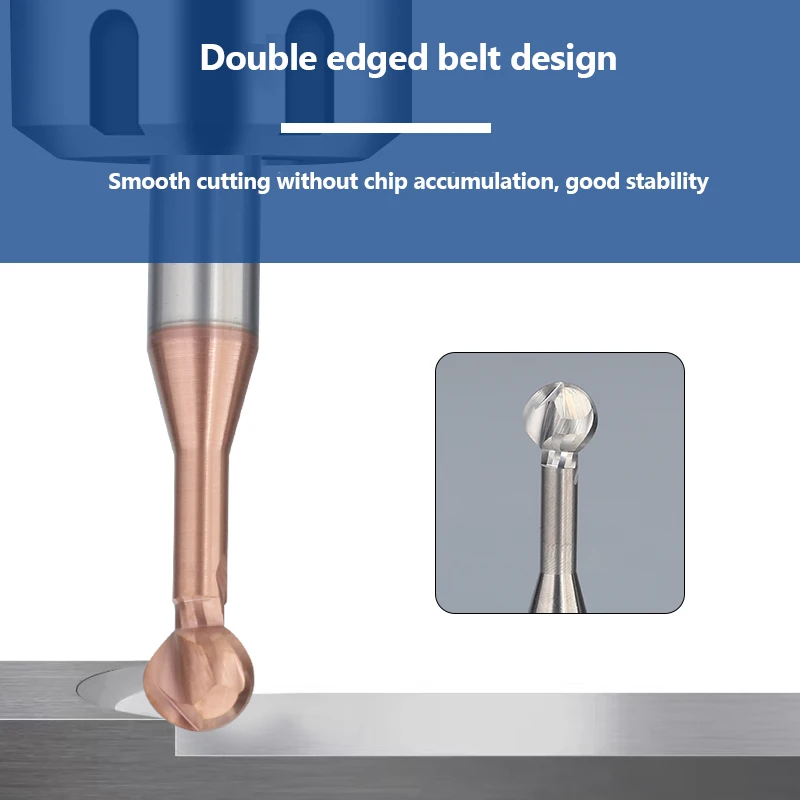 Ball T-Shaped Arch Milling Cutter 3D Lollipop End Mill R0.5 R0.75 12345678 R9 R10 Ball Slot Solid Carbide CNC For Steel Aluminum