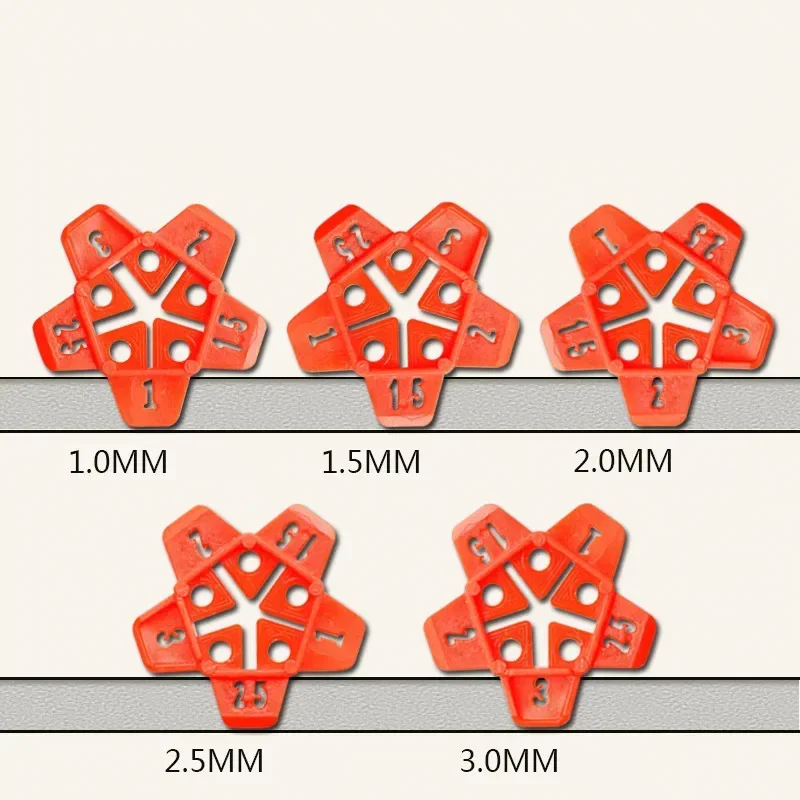 Telha cerâmica nivelamento sistema, telha removível, cerâmica Gap localizador, ferramentas de construção do assoalho, reparação, 1-3mm, 50pcs