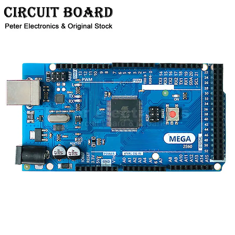 (1pcs) MEGA2560 MEGA 2560 R3 Module ATmega2560-16AU CH340G AVR USB Board Development Board For Arduino USB Cable