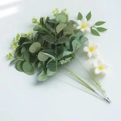 

20 pcs Eucalyptus Leaf Cake Inserting Toppers Cupcake Adorns Baking Diy Decoration Leaf Shape Cake Topper Dessert Decor