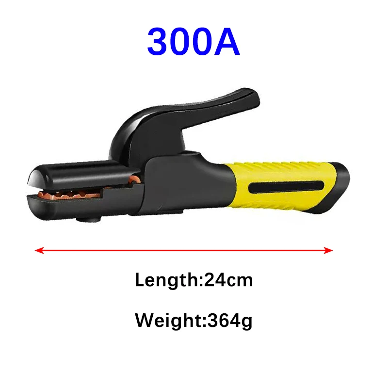 300A 600A 8000A Electrode Holder Stick Welding Rod Copper Non-slip Handle Cable Welding Clamps Tool Heat Resistant