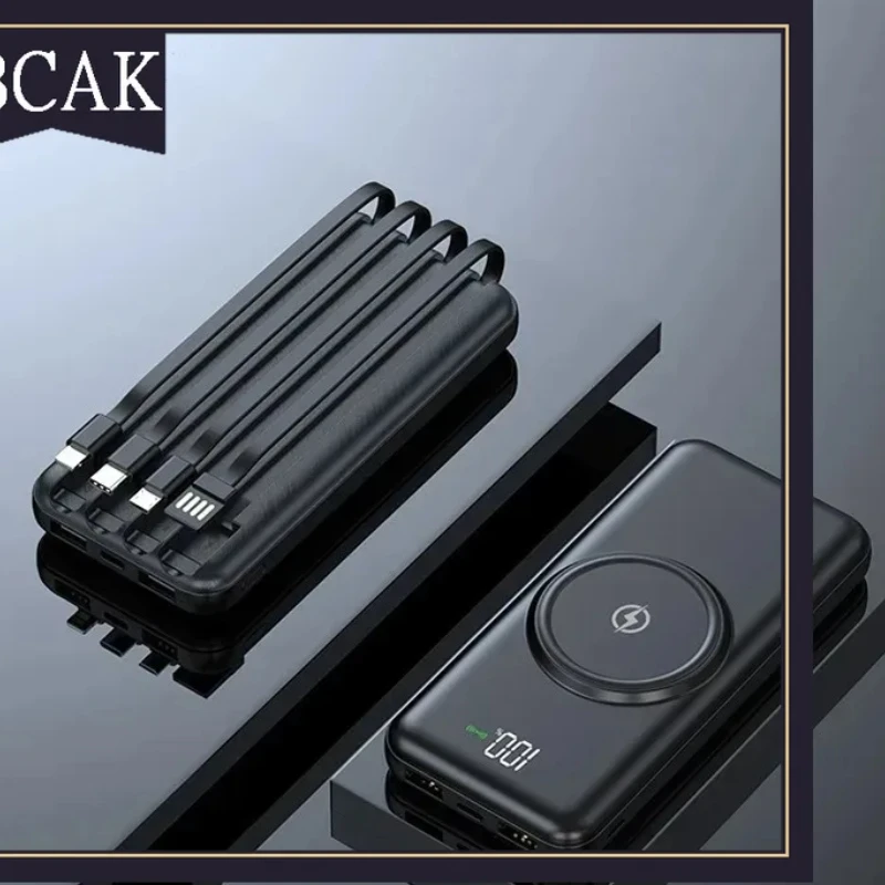 

BCAK Style 50000 MAh Explosive Wireless Charging Treasure Comes with A Wired Mobile Power Bank As A Gift