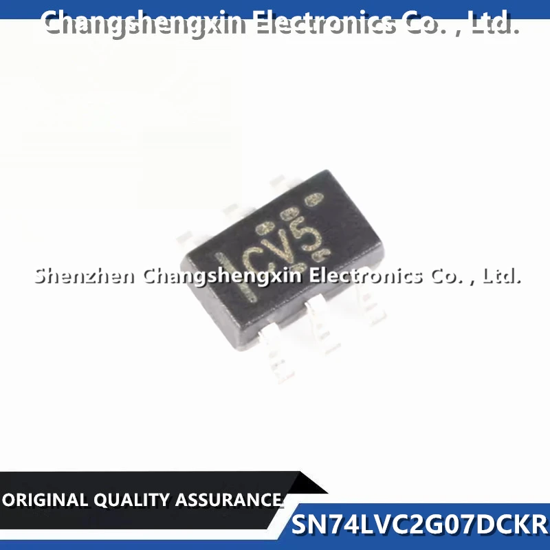 100 Pieces SN74LVC2G07DCKR New Original Buffer, Non-Inverting 2 Element 1 Bit per Element Open Drain Output SC-70-6