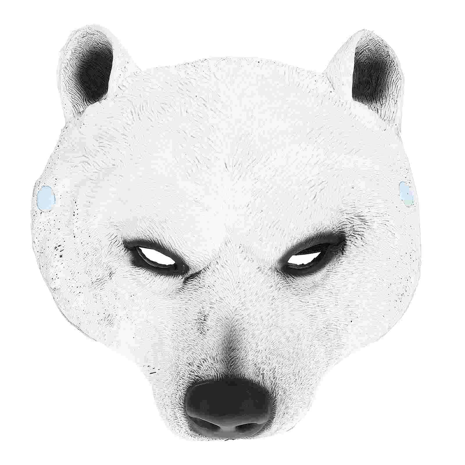 

Sloth Polar Bear Mask Animals Exquisite Prop Wolf Cosplay Costume Accessory Pu Child