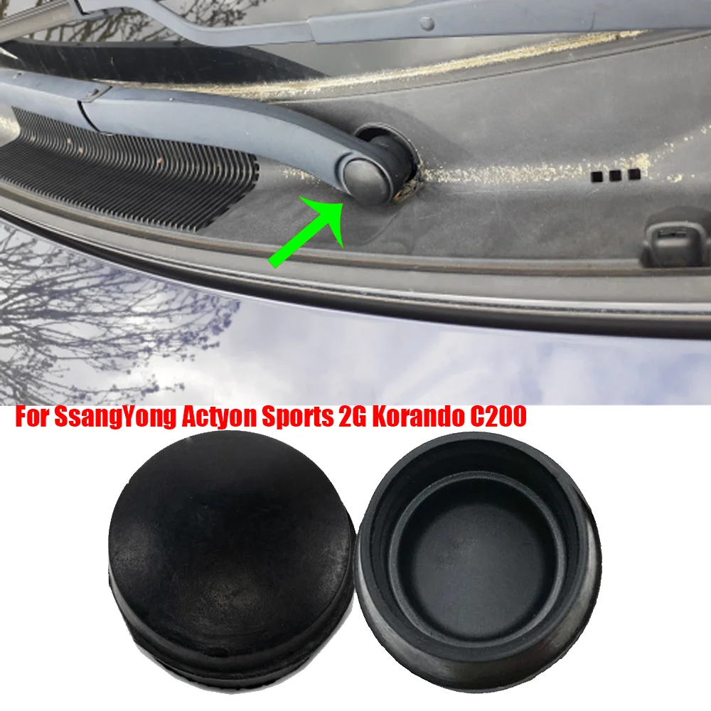 2Pcs Car Front Wiper Arm Nut Cover Cap Bolt For SsangYong Actyon Sports 2G 2006 - 2018 Korando C200 2010 - 2019 NEW