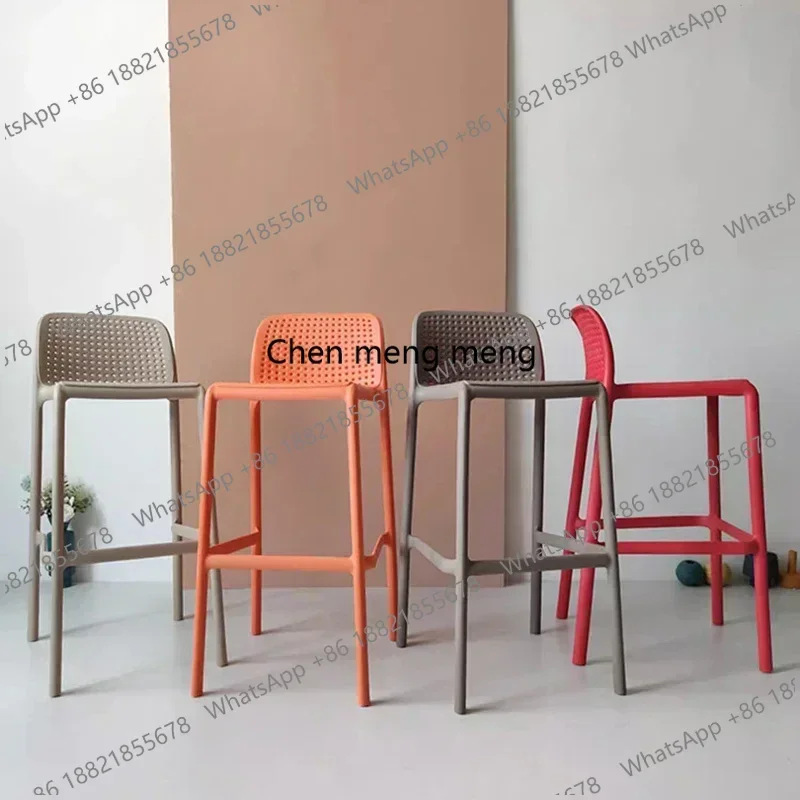 X188 Accent Counter Bar Stools Living Room Plastic Modern Throne Reception Desks Barstools Bedroom Bancos De Bar Trendy Furnitur