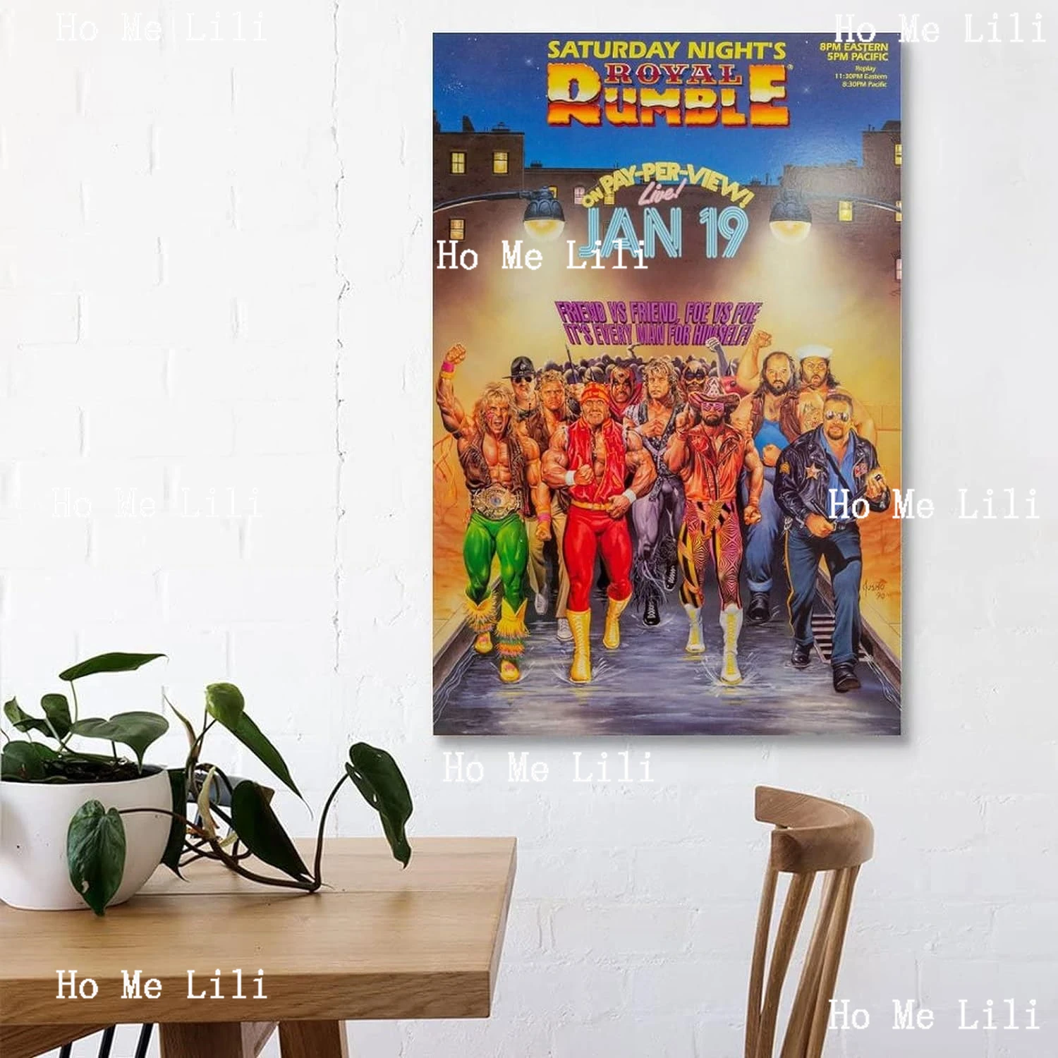 Recreated The 1991 Royal Rumble Wrestlers Poster Decorative Painting Canvas Wall Art Living Room Posters Bedroom Painting