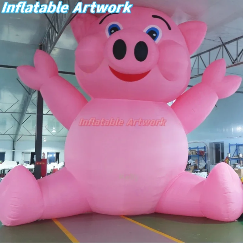 Personalized Outdoor Decorative Giant inflatable Pink Pig for Western Theme Birthday Party Toys