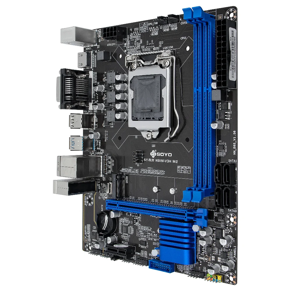 SOYO H81M Gaming Motherboard Dual Channel DDR3 M.2 NVME PCIEx16 HDMI VGA Interface LGA 1150 Supports Intel Core 4th Gen CPU