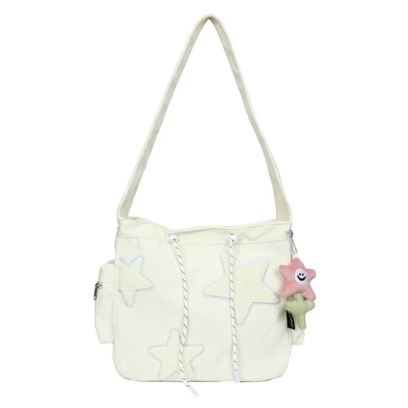 Ragazze Kawaii ciondolo stella borse a tracolla donna borsa a tracolla moda Casual giapponese Y2k Streetwear Tote per studente universitario