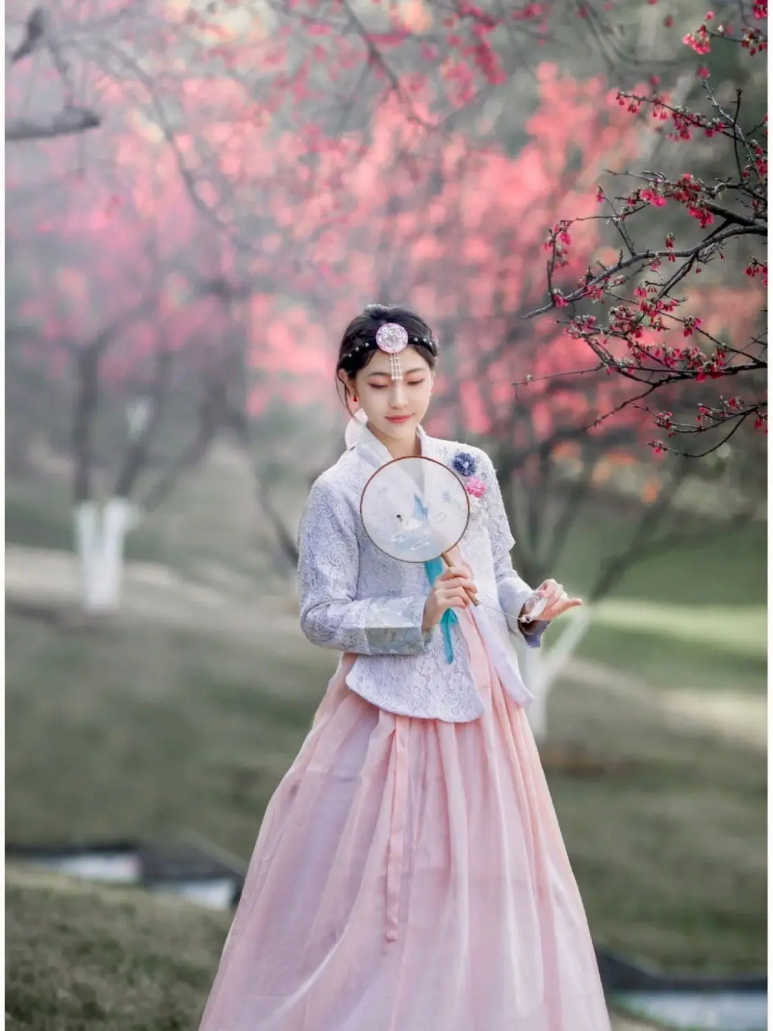 Female New Korean Traditional Clothing Fairy Dress Women Stage Performance Fluffy Costume Multicolor Hanbok Folk Top Skirt Sets