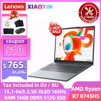 【2025 NEW】Lenovo Laptop Xiaoxin 15  AMD R7-8745 16GB DDR5+512G/1T 15.1inch 2.5K OLED Screen 165Hz Screen Notebook PC