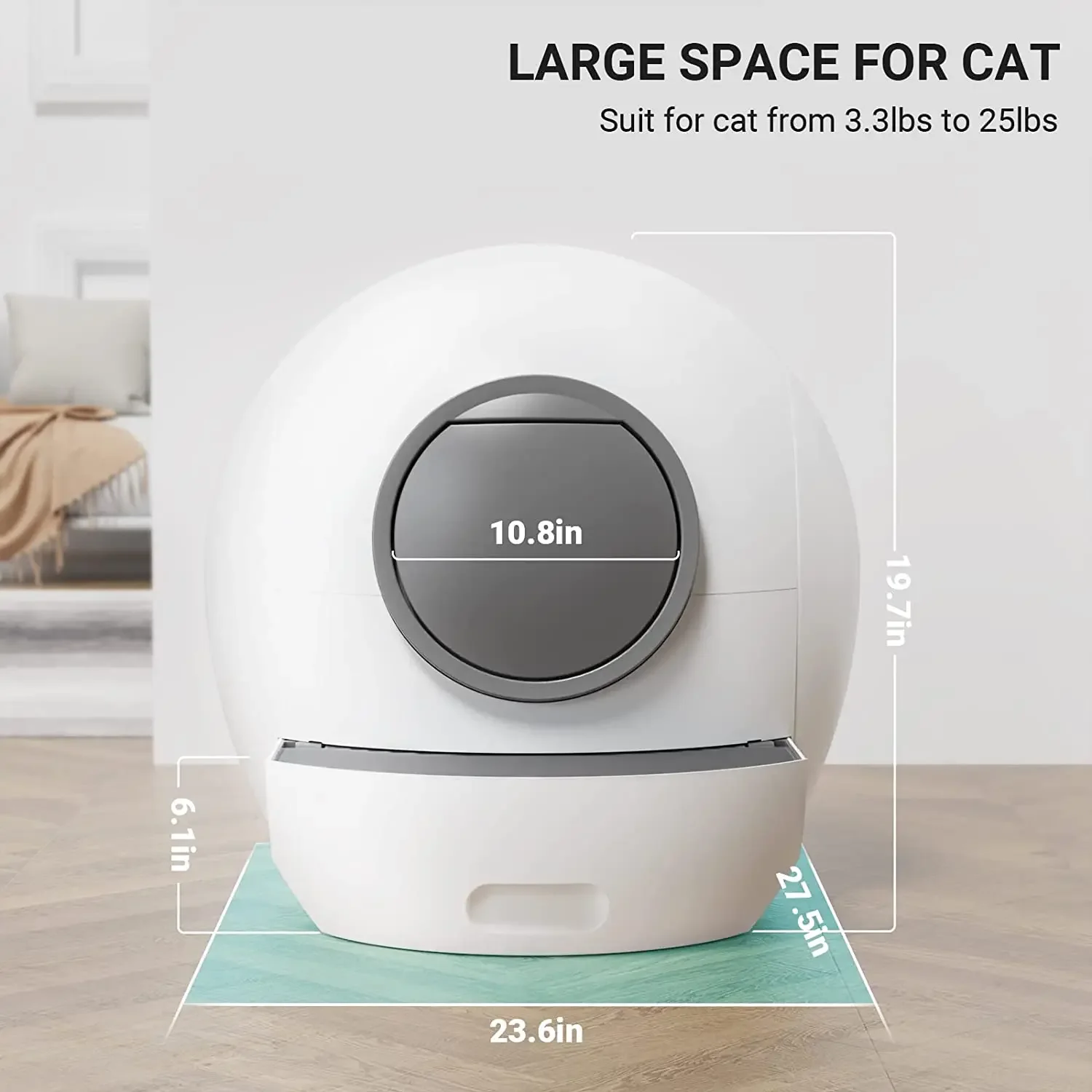 Pet Product Supplier Luxury Fully Enclosed Self Clean Wifi Automatic Smart Cat Litter Toilet Box