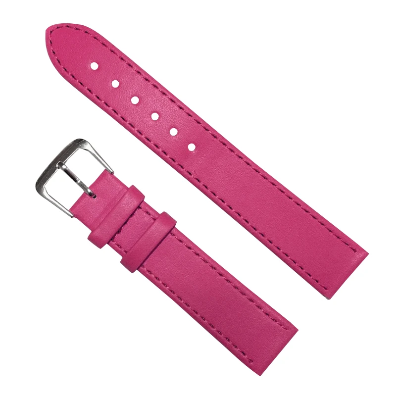 Plain Weave PU Leather Strap Watchband Watch Band New Candy Colors Clock Straps for Watches10MM 12MM 14MM 16MM 18MM 20MM