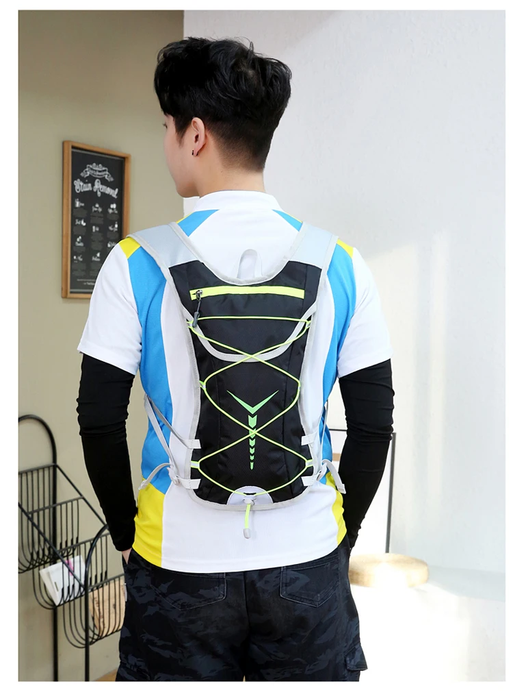 NEW Bike Radfahren Schließen Fitting Blase Rucksack Hydratation Tasche Lagerung Pack Marathon Laufen Jogging Knapsack Ultra Licht Wasserabweisendes Gewebe Triathlon Mini Rucksack – Detail 22