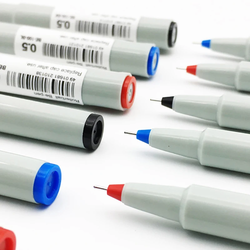 قلم الكرات الدوارة ZEBRA BE-100 - حبر أسود بنقطة إبرة 0.5 مم، كتابة سلسة للتوقيع التجاري والاستخدام المكتبي، تصميم ياباني