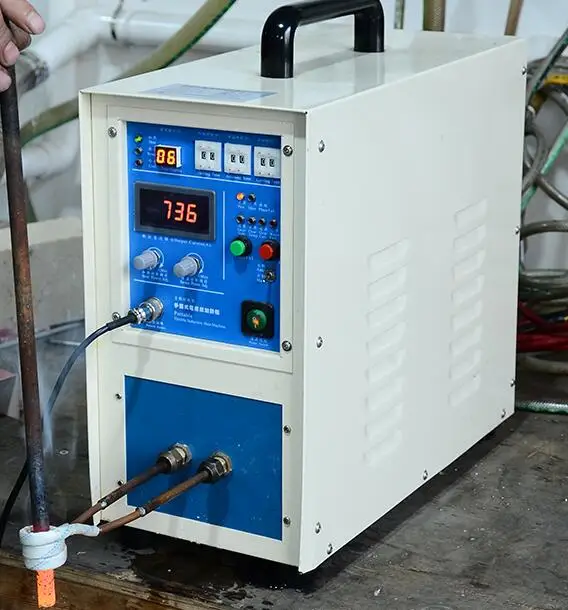 

Induction Heater with 3 pcs coils 25KW Quenching Annealing Welder High Frequency Welding Machine Metal Melting Furnace