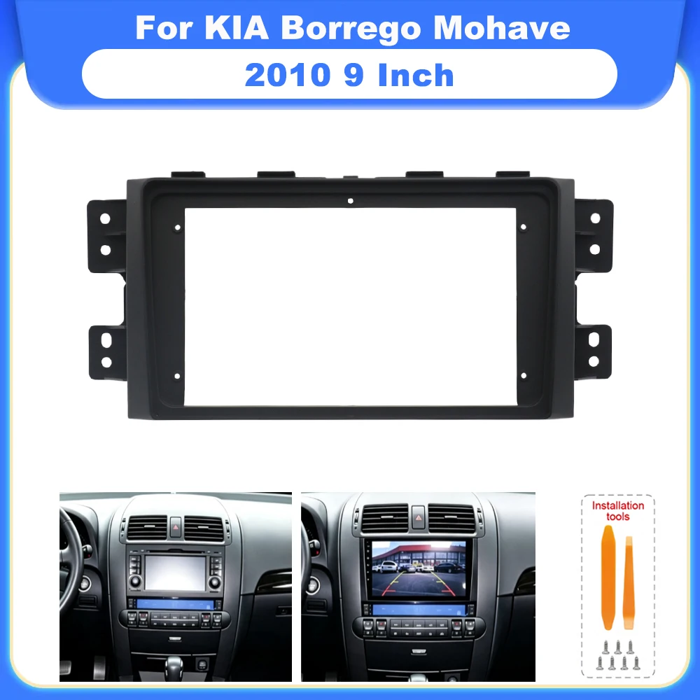 9 Inch Android Car Radio For KIA Borrego Mohave 2010 Multimedia Navigation Player Screen Installation Frame Wiring Harness Kit
