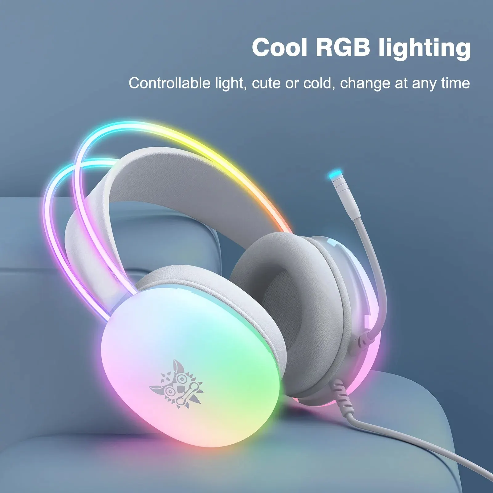 ONIKUMA 2024 nuevos auriculares Full RGB para juegos de PC con luces RGB para GAMMER KOL