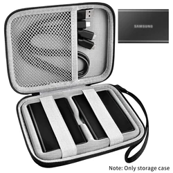 Case Compatible with Samsung T7/ for T7 Touch  External Solid State Drive/2 Pack Samsung SSD and Cables