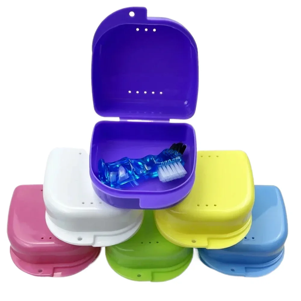5/7Pcs Dental Orthodontic Box Denture Tray Teeth Retainer Storage Box Braces Retainer Case Vent Holes Teeth Retainer Box