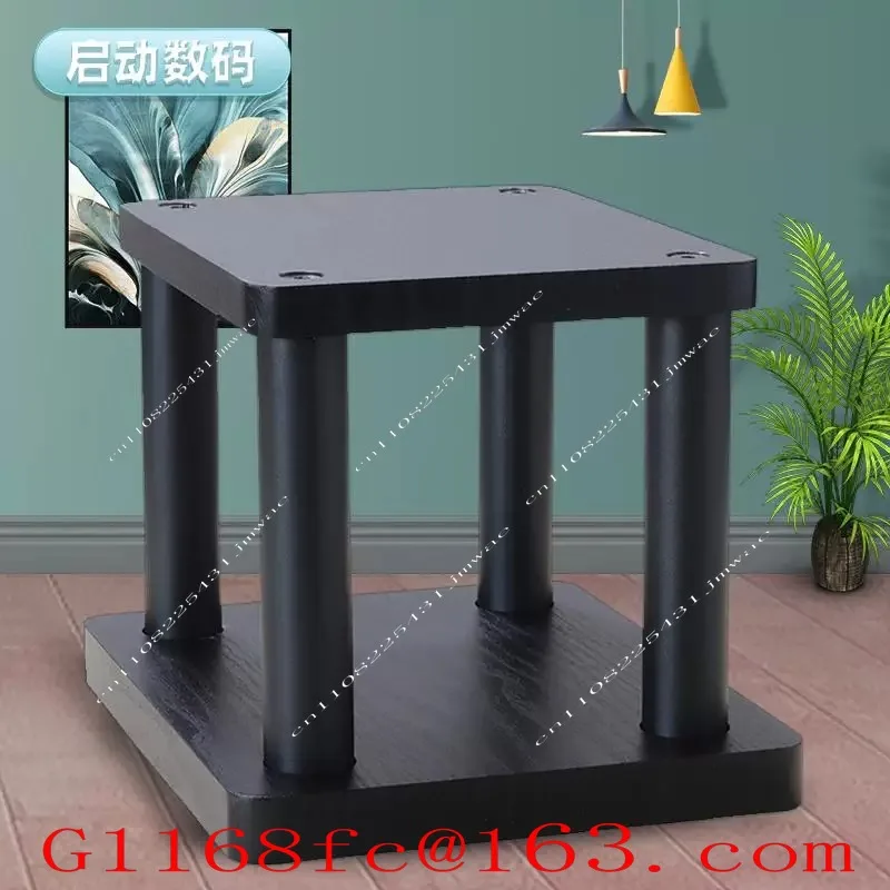 Large Bookshelf Rack Surrounded By Floor Standing Metal Speaker Rack and Shock-absorbing Frame Part