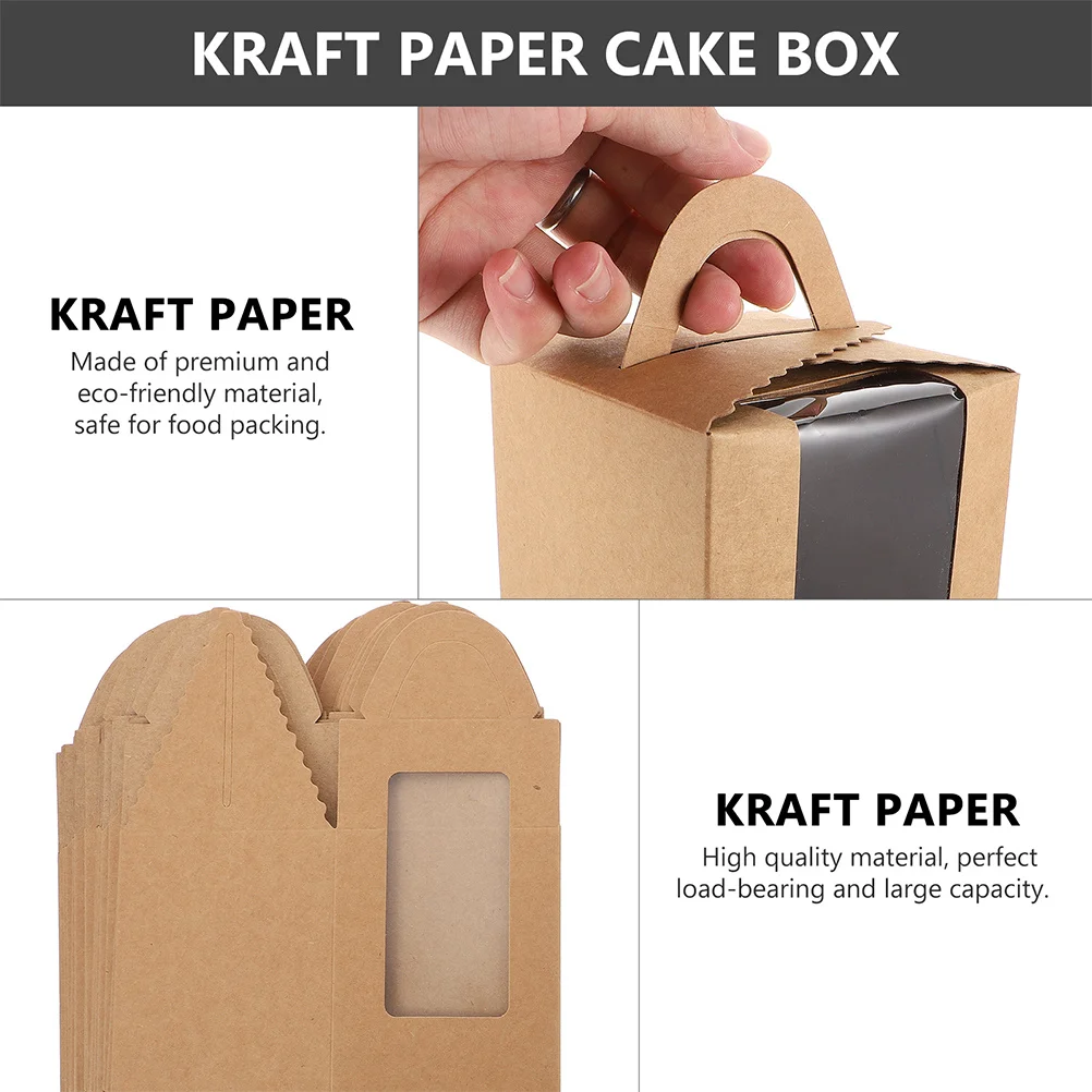 

1Set Cake Dessert Storage Box Lightweight Portable Wrapping Box for Cupcake Muffin Cookie Birthday Party Christmas