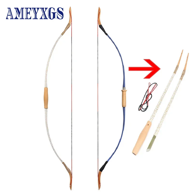 Archery Split Traditional Bow 20-40lbs Bow Epoxy Resin Handle Powerful Archery Hunting Shooting Bow Accessories