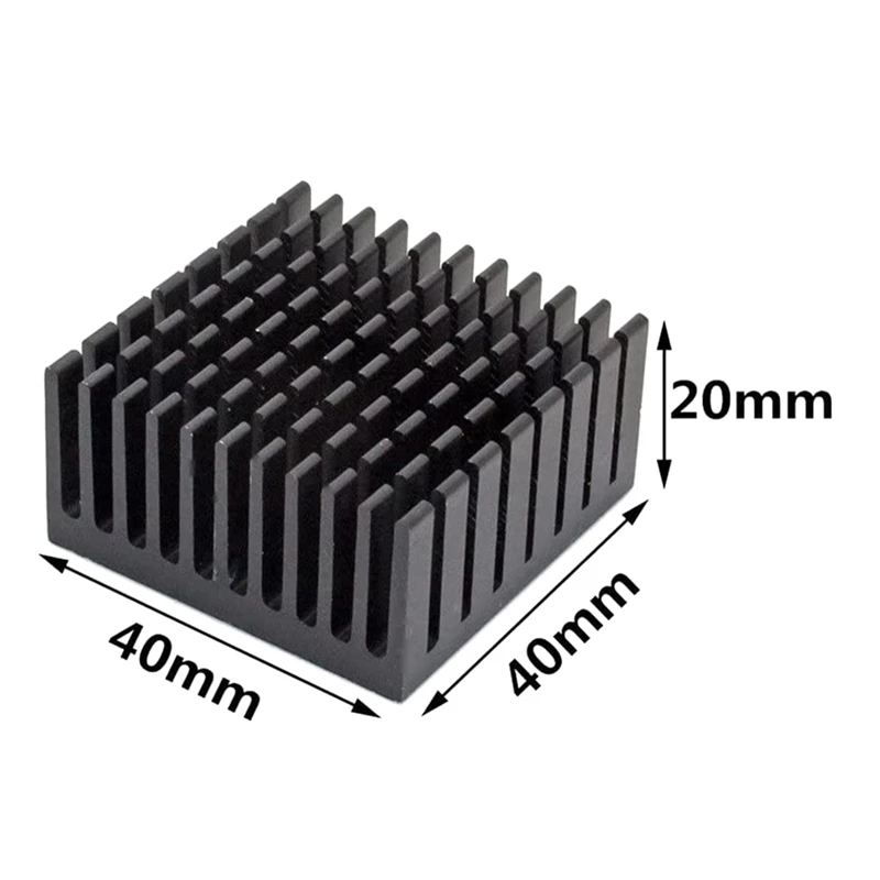 New 10 Pcs 40X40x20mm Aluminum Heatsink Radiator Cooling Cooler For Electronic Chip LED With Thermal Conductive Double Sided