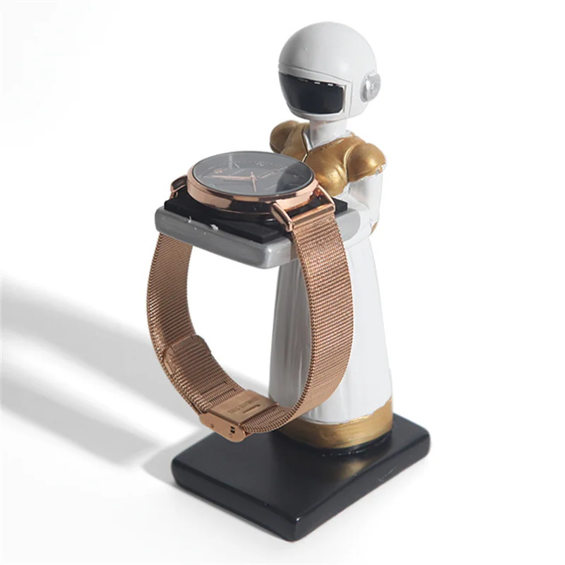 Creative Resin Astronaut Watch Table Attendant Watch Holder Tray Manager Display Rack Astronaut Watch Table Rack Jewelry Display