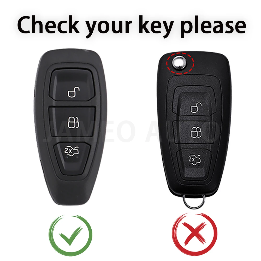 3 Buttons TPU Car Key Case For Ford Puma Grand C Max Focus Mondeo Kuga Fiesta Ecosport Transit Remote Key Cover