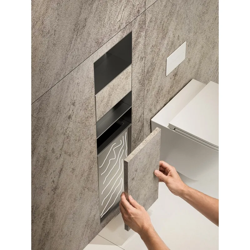 Hidden Stainless Steel Embedded Bathroom Niche Storage Rack For Tissue Box Waste Bin Waterproof Wall Recessed Shower Household
