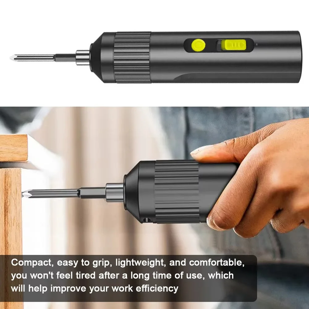 Chave de fenda elétrica com carregamento USB, Chave de fenda recarregável sem fio, Reparação eletrônica ferramenta para eletrodomésticos