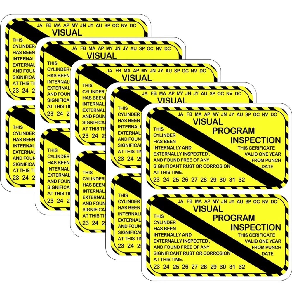 

Визуальные наклейки для осмотра цилиндров, 3,25x5,75 дюйма, 20 шт.