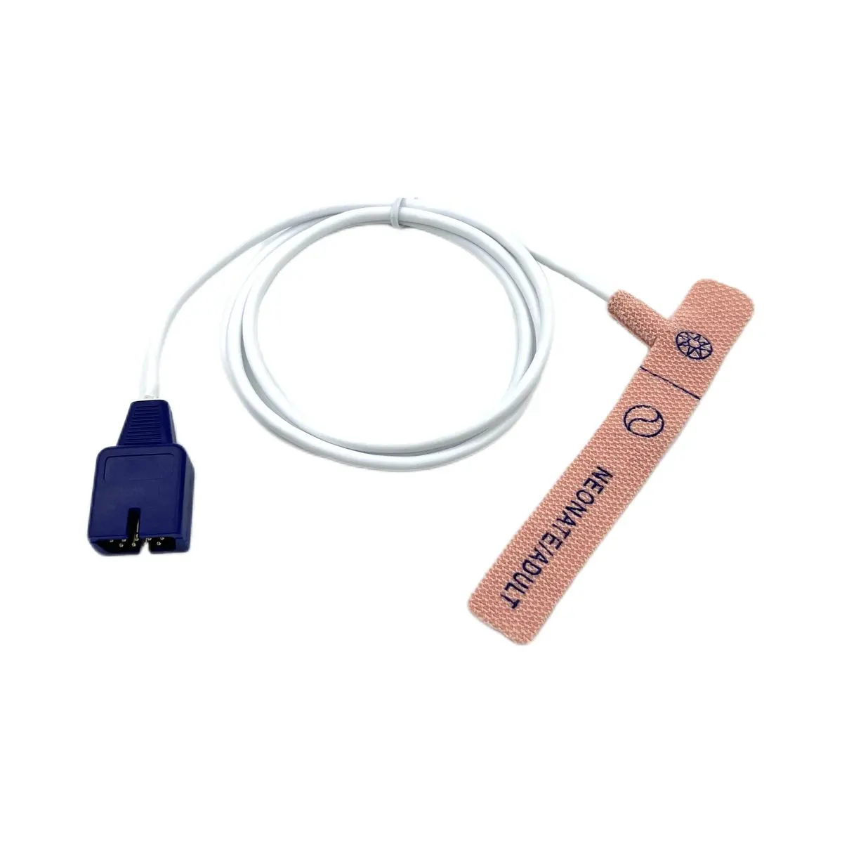 4PCS SpO2 Sensor Probe 7-Pin 0.9mm - Adult Disposable PVC - Model ZDS009