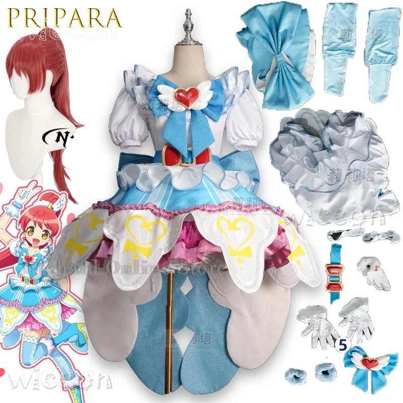 

Костюм для косплея Shiratama Mikan, аниме Pripara, новое милое платье Лолиты, головные уборы для девочек, перчатки, носки, пояс, униформа для вечеринки на Хэллоуин