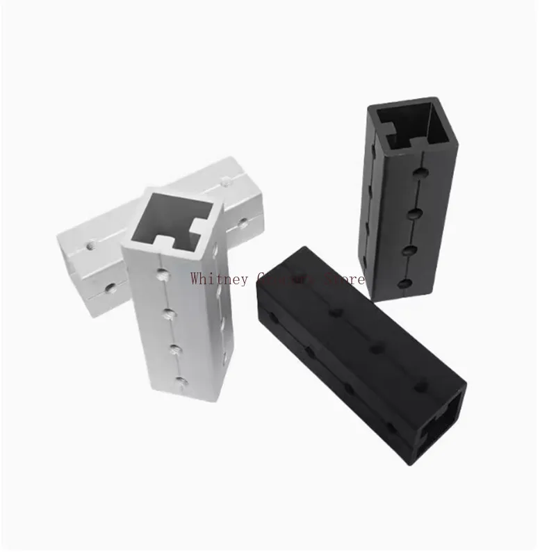 1Pcs Aluminum Profile Butt Extended Connection Piece Square Sleeve 2020 3030 4040 Top And Bottom Support Rod Splicing Piece view 2
