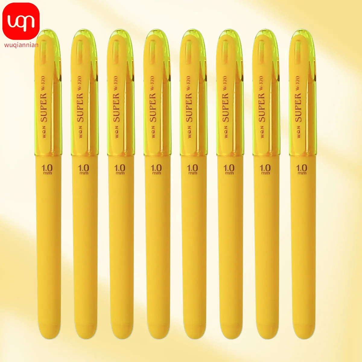 3/6/12pcs Yellow gel pens 1.00mm smooth writing large capacity fill school and office supplies for back-to-school season