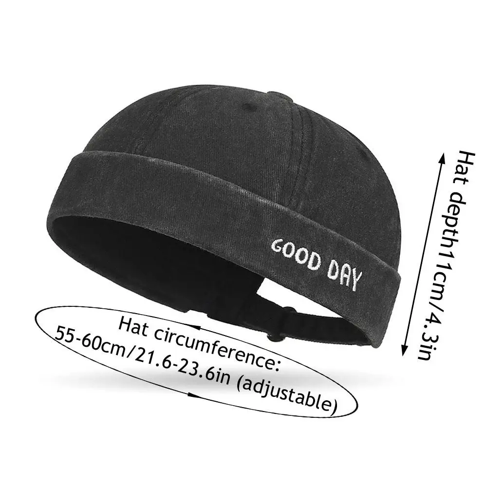 Washed Fade Landlord Hat без полей, дыняная кепка, регулируемая уличная шапка из кожи Гуа, вышивка букв, рыбацкая шапка-бини, кепки в стиле хип-хоп