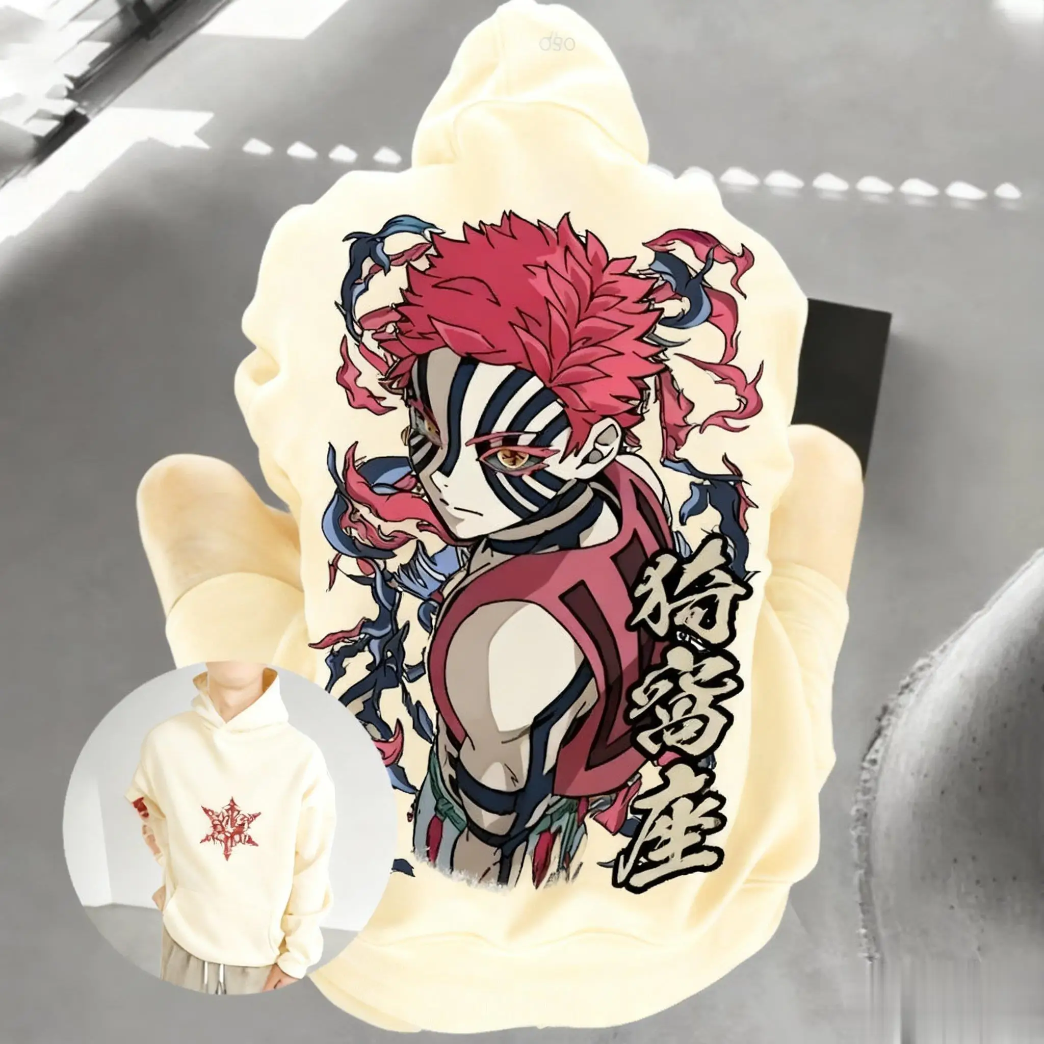 

Demon Slayer Anime Print Hoodie Sweatshirt Men Women Pullover Casual Streetwear Winter Autumn Fashion Cosplay Long-sleeved Tops