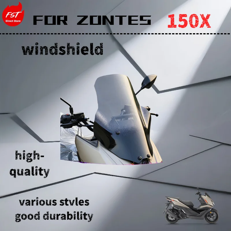 

For ZONTES 150X, windshield modification motorcycle parts, enlarged and widened.
