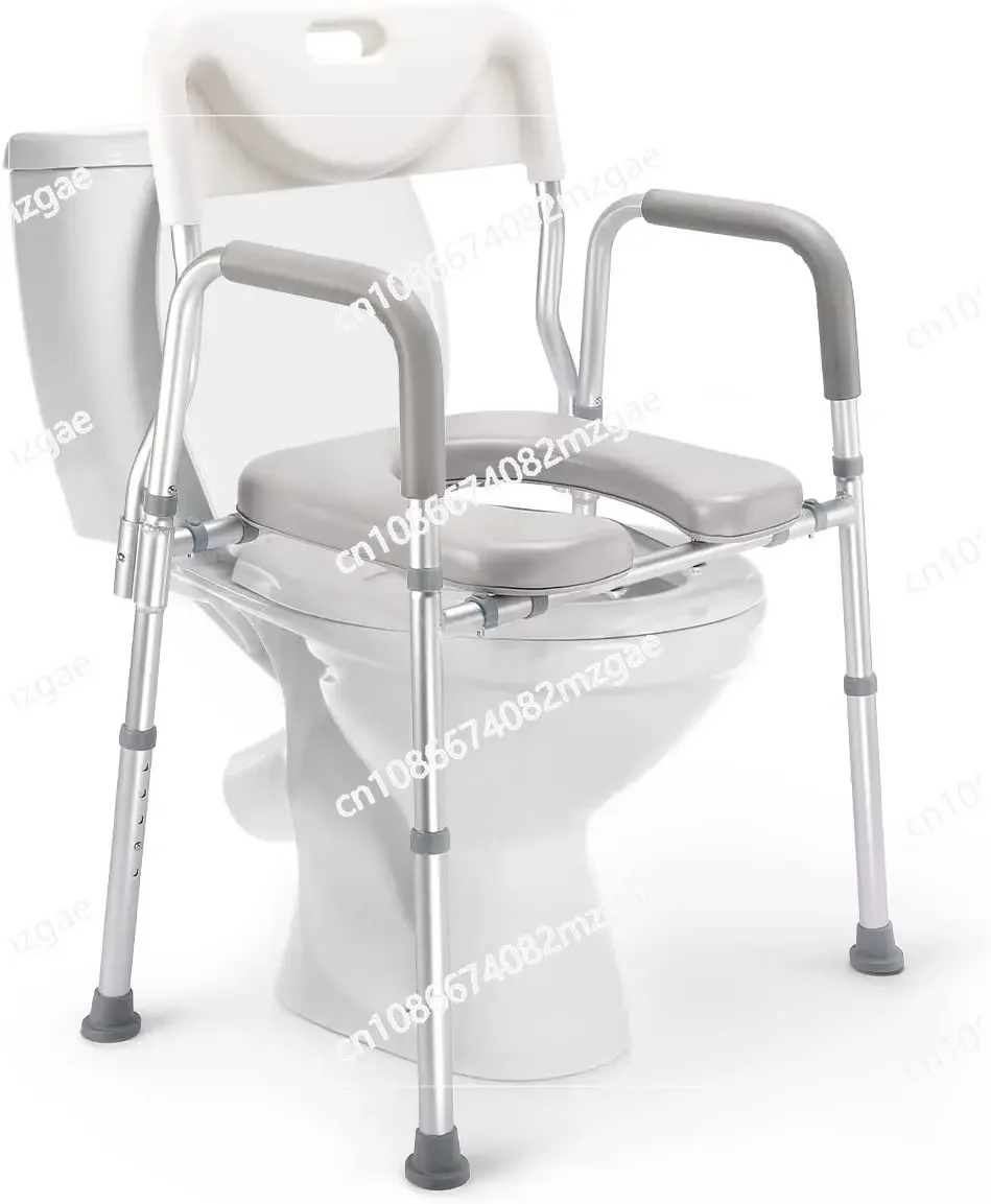 

4-в-1 приподнятое сиденье для унитаза, медицинское прикроватное кресло-комод, регулируемая защитная рама для унитаза, кресло для душа для пожилых людей