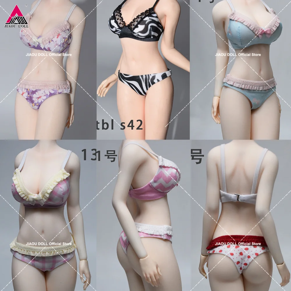 

1/6 Scale Women's Underwear Bra Panties with Lace Set Model Fit 12'' Tbl Female Soldier Action Figure Body Doll