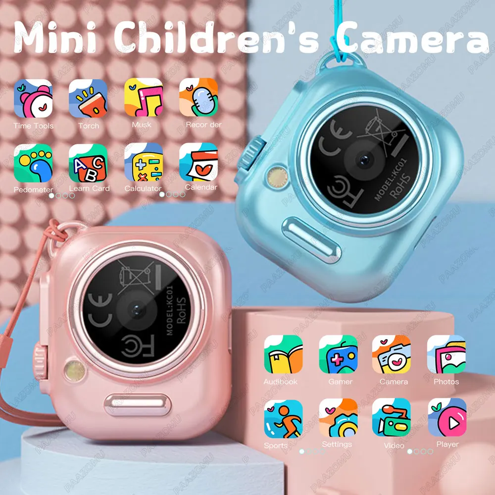 Mini Children's Camera Thumb Digital Cameras Story Machine Micro Camcorder Support SD Card With 1.85
