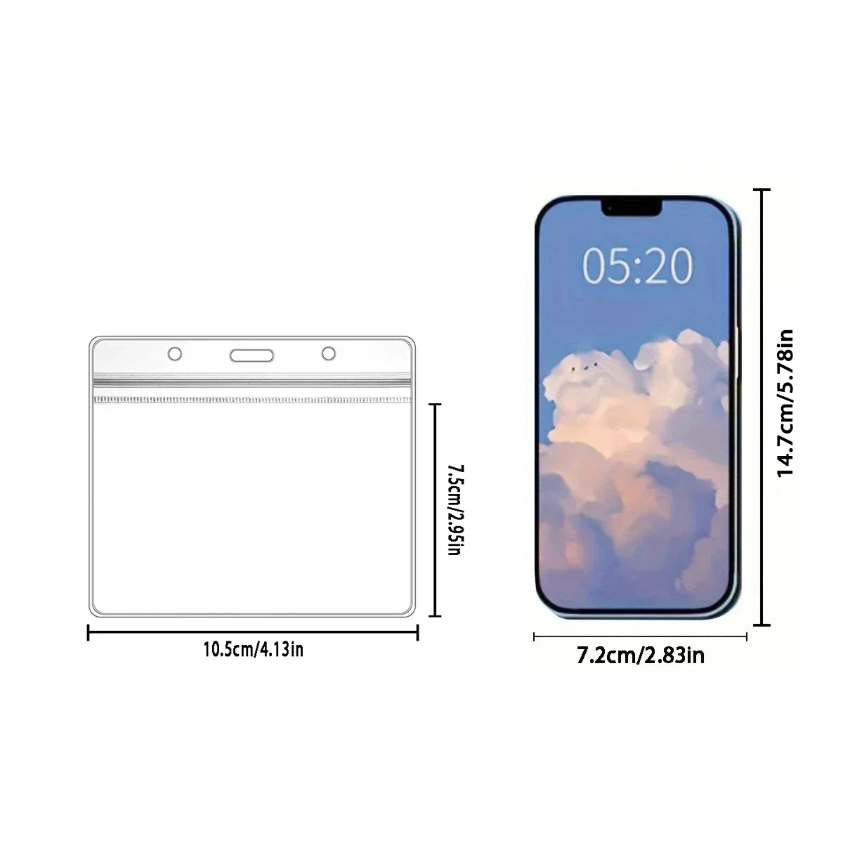 10 قطعة حامل بطاقة الهوية الشفافة مقاوم للماء حامل بطاقات الهوية شارة مختومة حماية المستندات اللوازم المدرسية ممرضة الملحقات #3