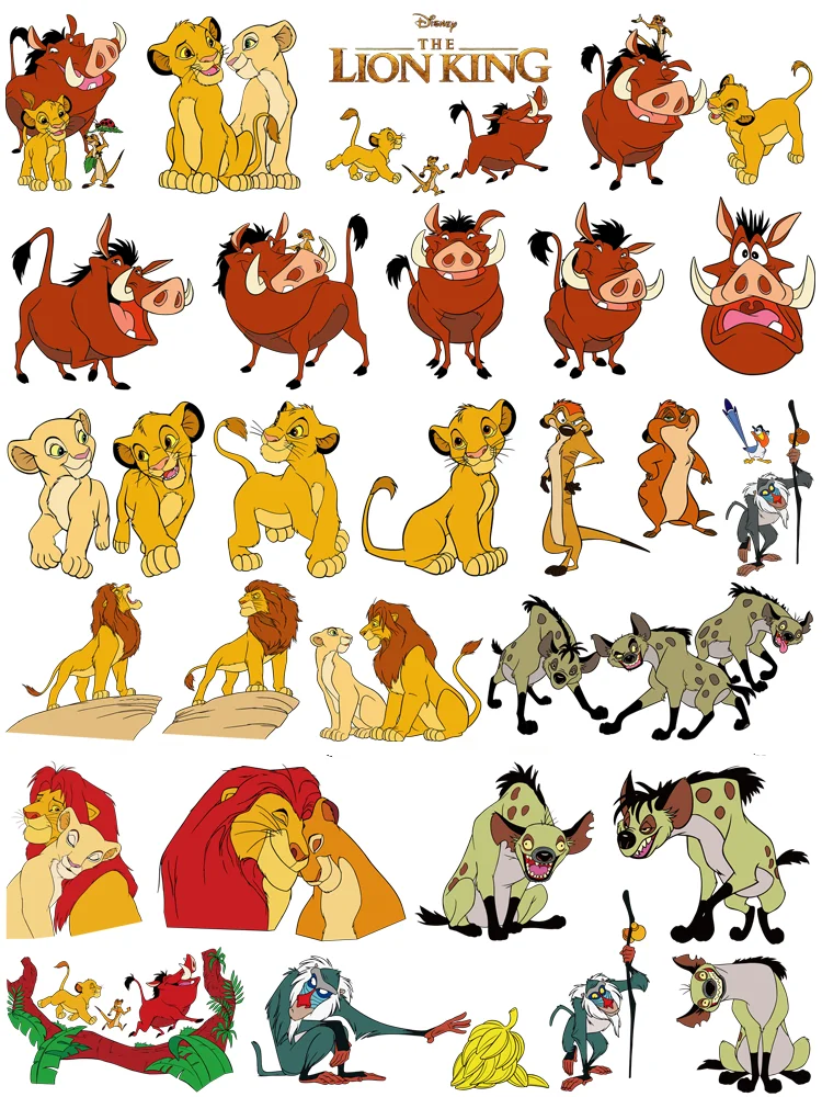 Classic cartoon The Lion King Clothing patches thermo-stickers for children self-adhesive Ironing applications