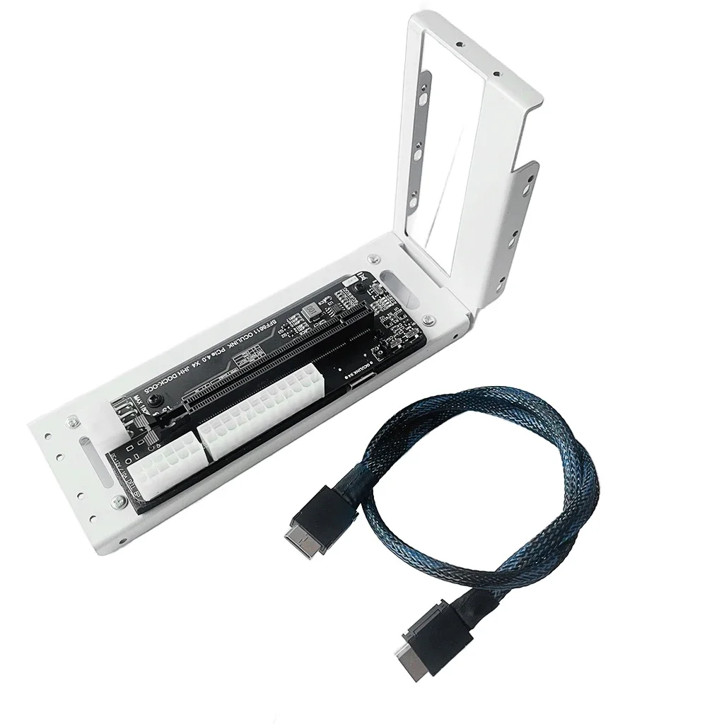 Imagem -01 - Laptop Egpu Case Sff 8611 Oculink M.2 Placa Gráfica Externa Doca Titular Gpu Pcie 4.0 x4 Gen4 para Notebook Placa Adaptador Nuc