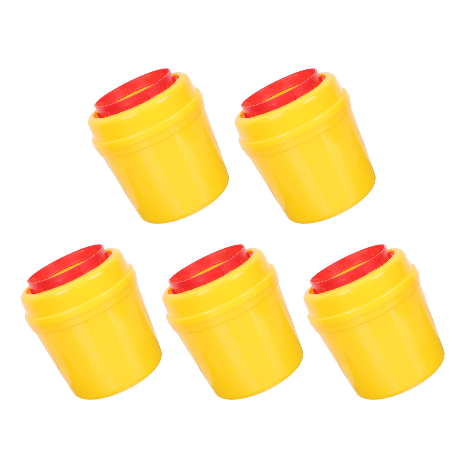 5 Pcs Sharp Instruments Barrels Sharps Containers Clinic Syringe Trash Cans Buckets Blades Plastic Practical Boxes Disposal