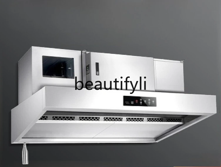 

Commercial large suction fume purification machine, catering, commercial low-altitude stainless steel range hood
